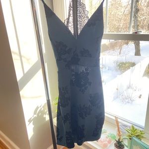 Green mini fitted dress